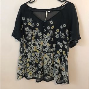 Lauren Conrad sheer peplum top